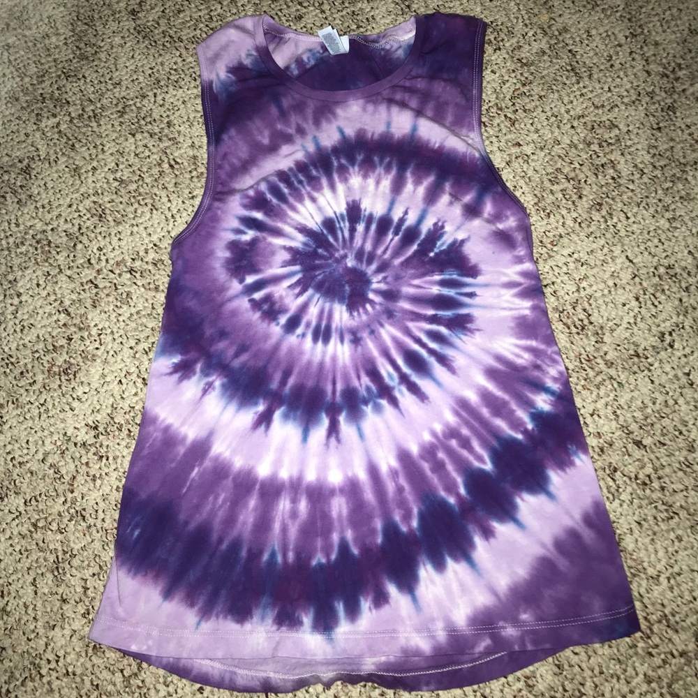 Tie-Dyed Muscle Tank Top